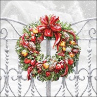 Pacote Com 20 Guardanapos 33x33cm De Papel Wreath On Fence Fsc Mix